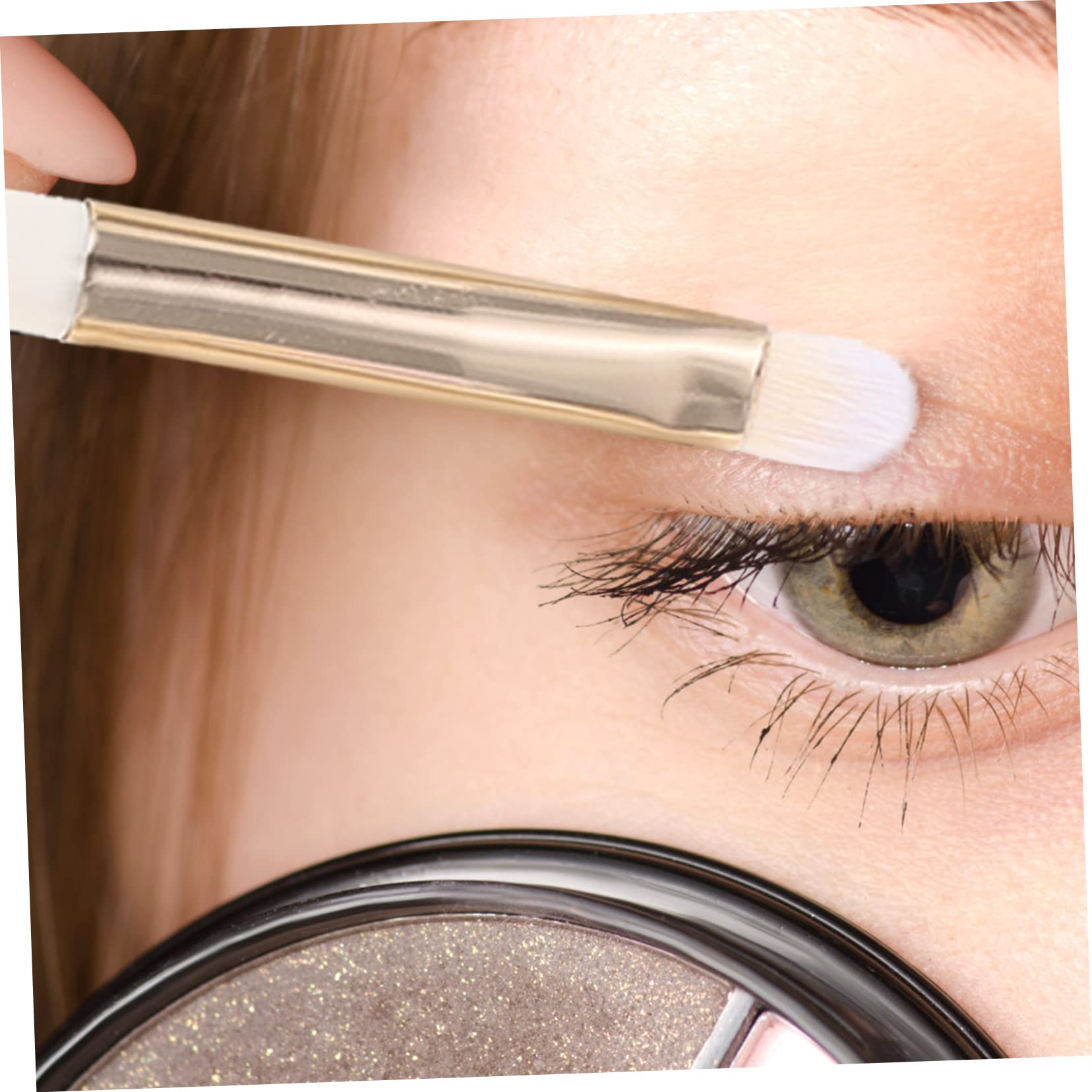 Healeved 3juegos Pinceles De Maquillaje Profesional Portátiles Con Espejo Para Aplicación De Cosméticos Para Viajes y Uso Diario