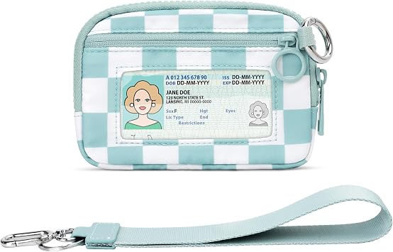 Veki Wristlet Keychain Wallet for Women, Iris Small Change Purse for Coins