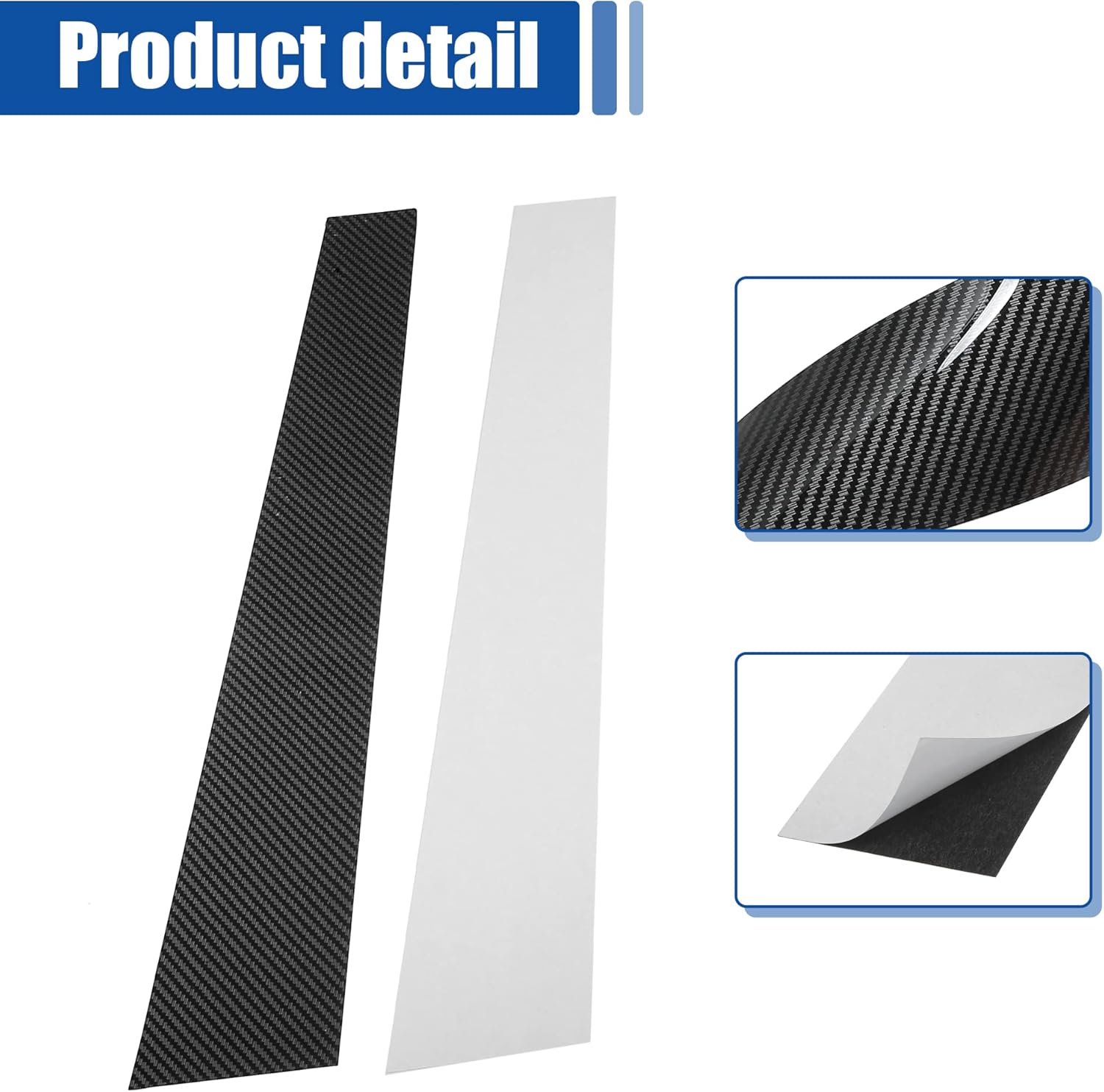X AUTOHAUX 1 Set Gloss Black Carbon Fiber Pattern Car Door Window Pillar Posts Cover Trim Exterior Anti-Scratch Stickers for BMW 5 Series F10 520i 528i 530i 2010-2016