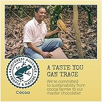Vista 4 de Chocolove Barras de chocolate negro 55% cacao Elaboradas con chocolate suave semidulce premium Sin OMG, certificado Rainforest Alliance, barra