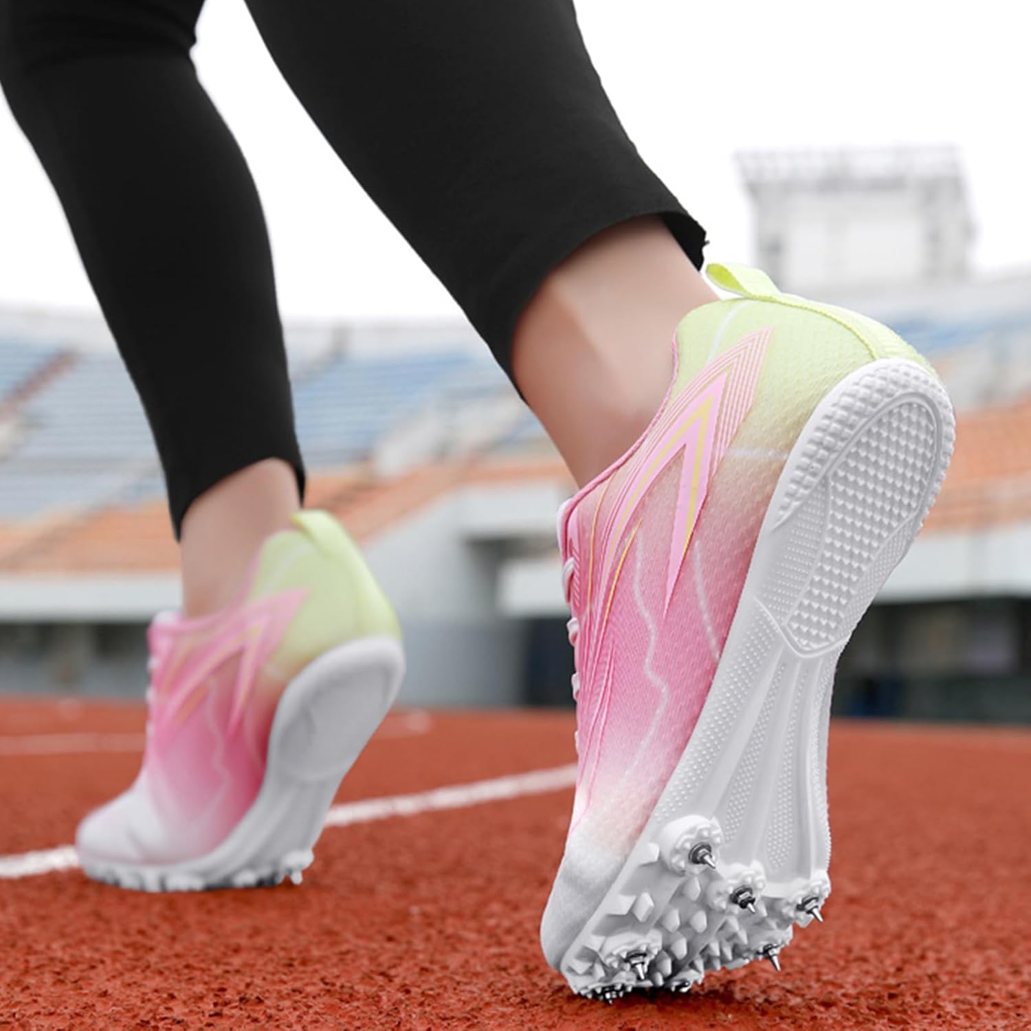 Track and Field Shoes for Women 7 Spikes Running Sneakers Professional Race Jumping Athletics Shoes