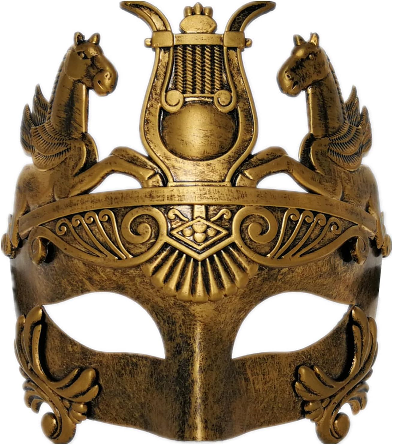 Masculine Greek & Roman Soldier Masquerade Mask for Men Venetian Mask
