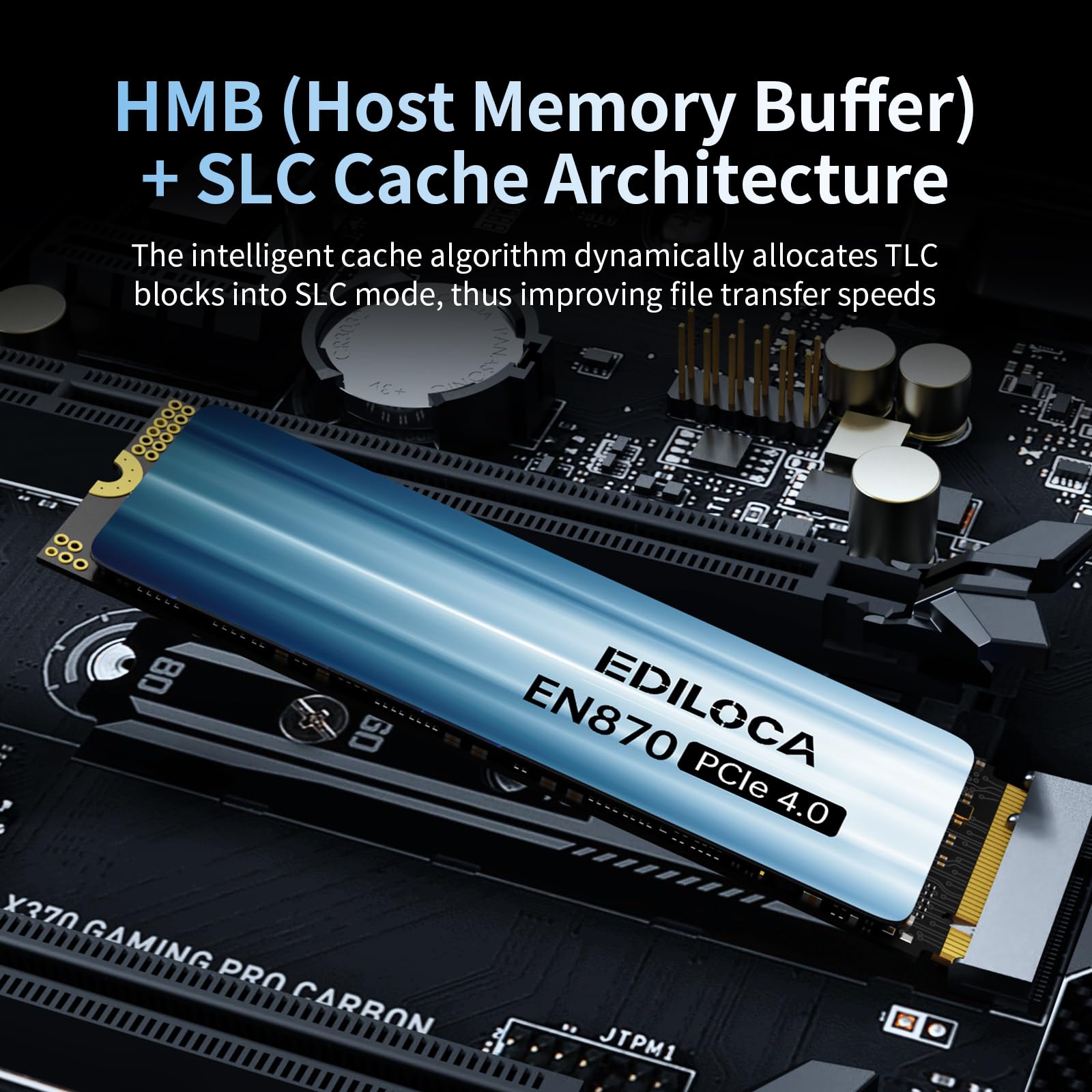 内蔵型SSD EDILOCA EN870 M.2 NVMe SSD 4TB Ediloca EN870 M.2 SSD PCle 4.0x4