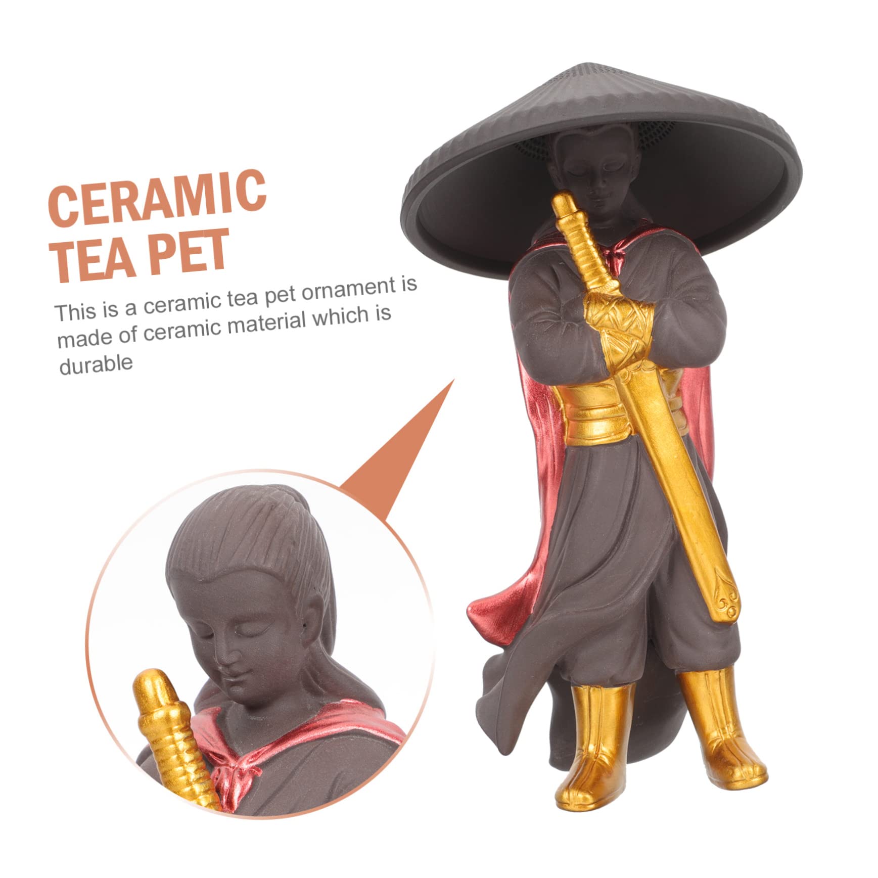 Cerámica Adorno De Mascota De Té Infusor Decorativo para Ceremonia Kung Fu y Oficina Accesorios De Té De Calidad