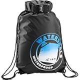 Lewis N. Clark WaterSeals Cinch Locking Backpack | Waterproof Drawstring Bag | Anti-Theft Combination Lock | For Men & Women | Black