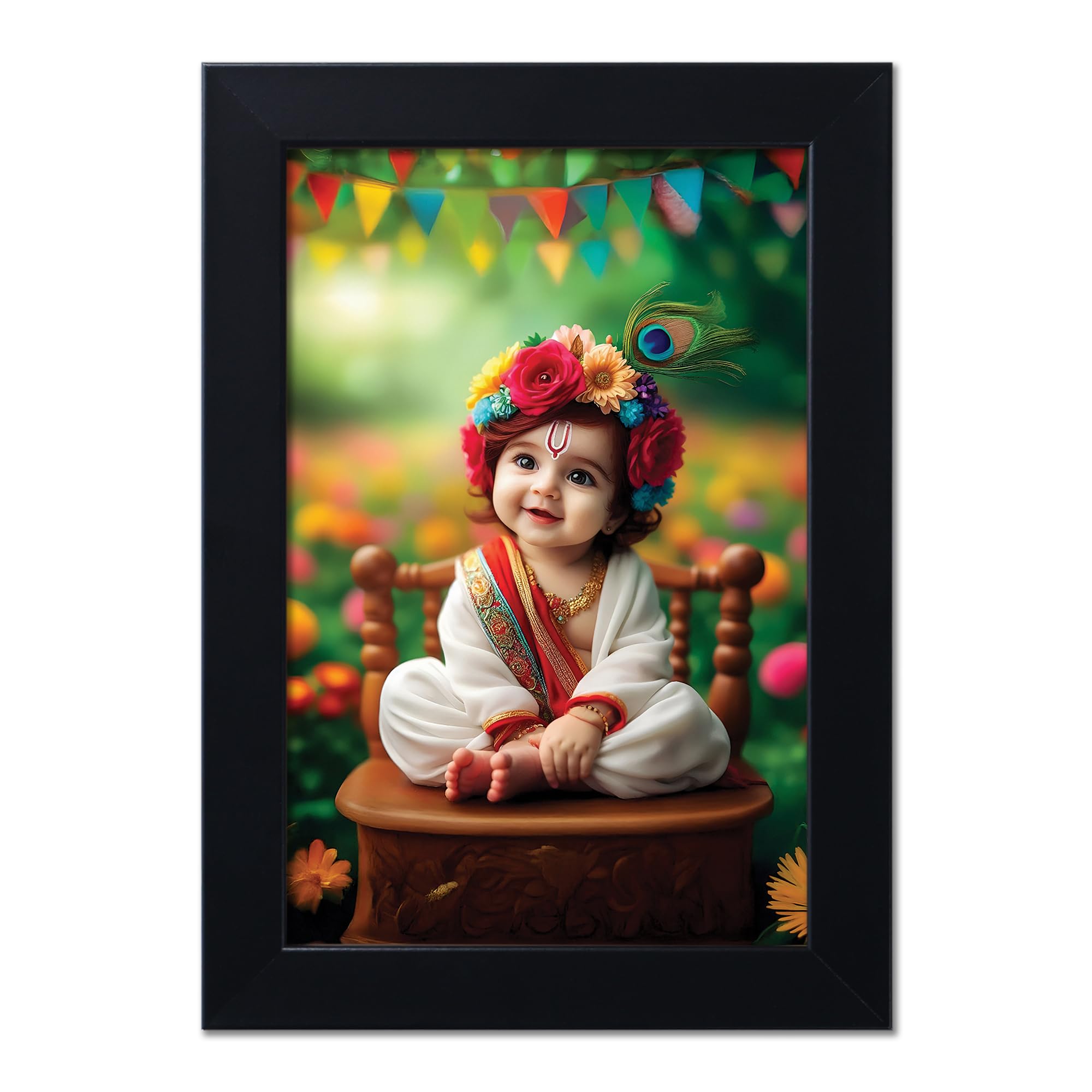 Baby Krishna Photo Frame - Kanha Ji Gift -13