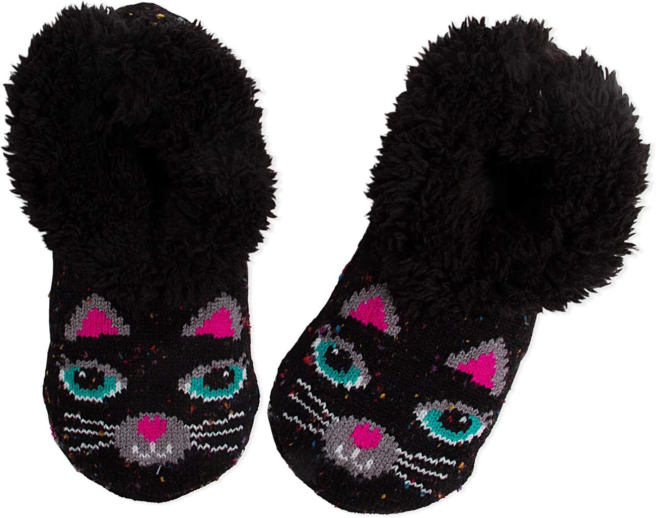 Fuzzy Babba Women's Slipper Socks Furry Critter