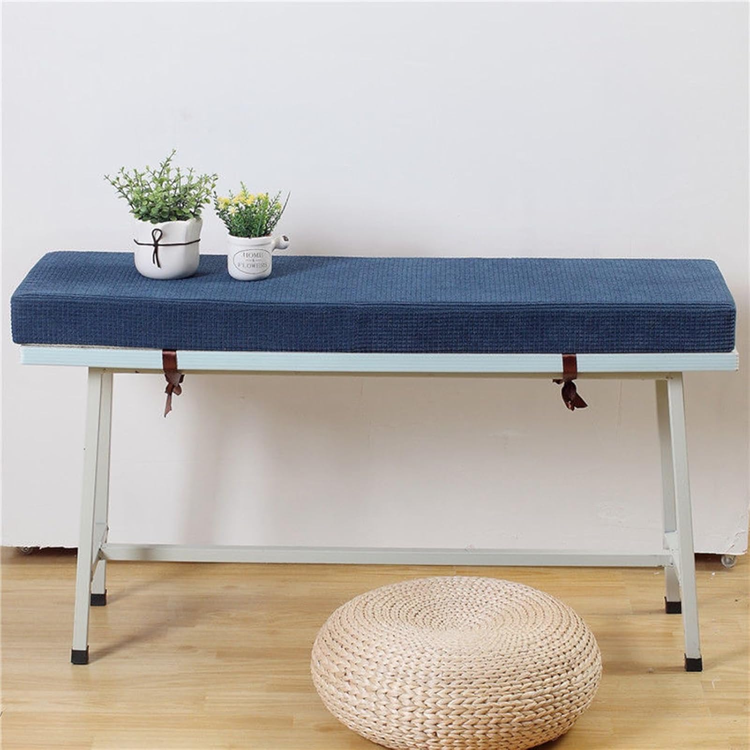 Bench Cushion for Indoor Furniture 39/59/70 x 12 inch Rectangular Non-Slip Outdoor Bench Seat Cushion Pad for Deck Chair Swings(Denim Blue,70X12X2IN)