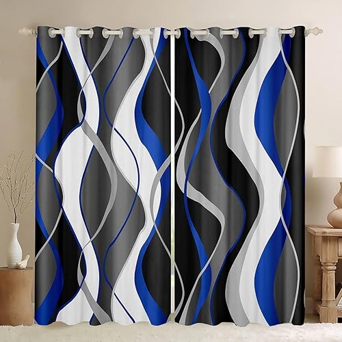 Miniatura 30 de Manfei Cortinas musicales para ventana, diseño retro con notas musicales impresas, para dormitorio, sala de estar, tema musical, tratamiento de