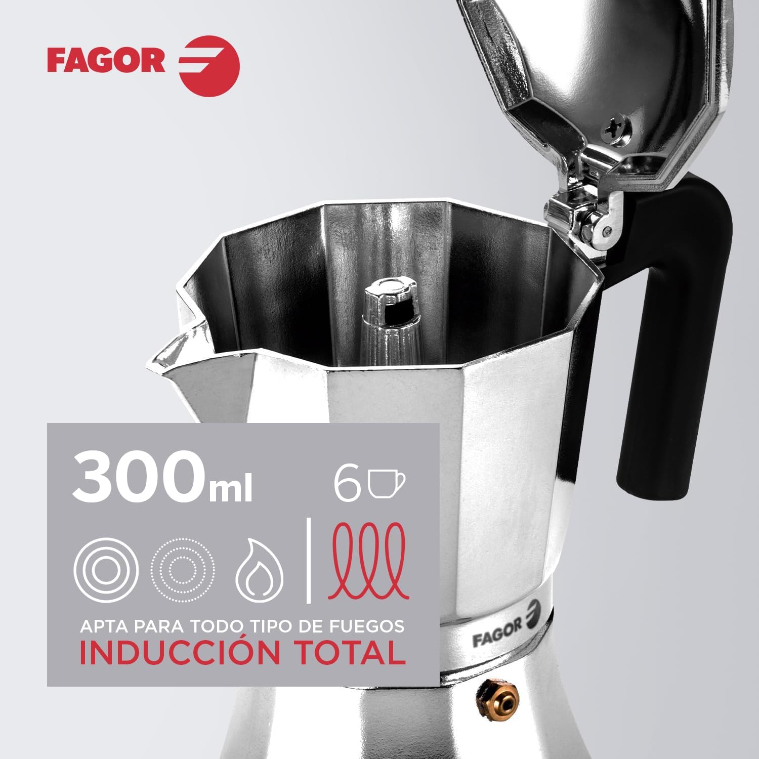 FAGOR Cupy Coffee Maker 6T Aluminium 3004