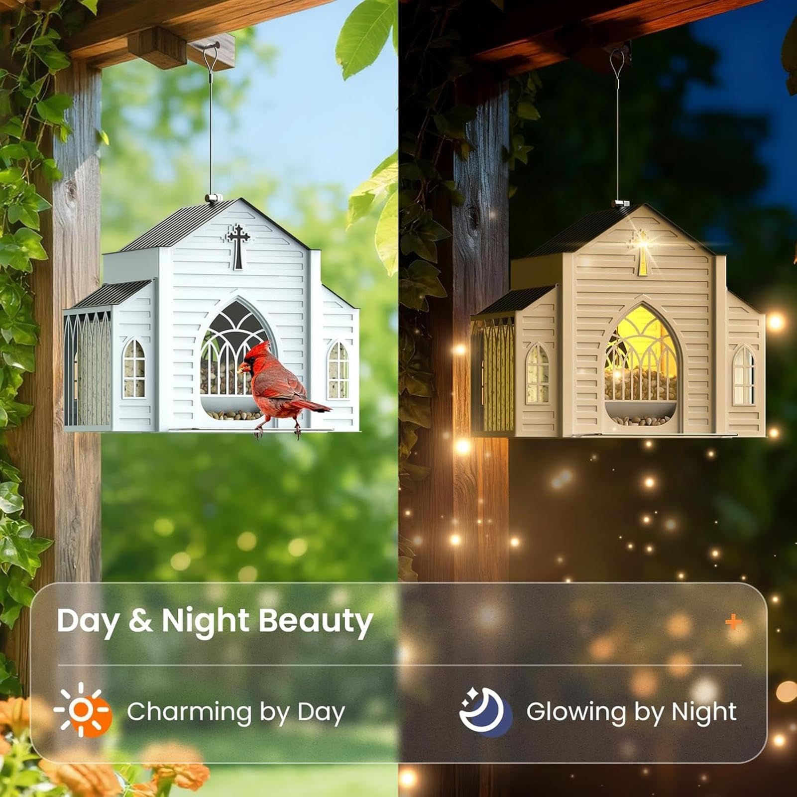 Mangiatoie Per Uccelli Selvatici Grande Decorazione Da Patio In Metallo A | Mangiatoia a Sugna per Volatili da Giardino con Gancio Giardino, , Prato, Balcone, Portico, Cortile, Fines