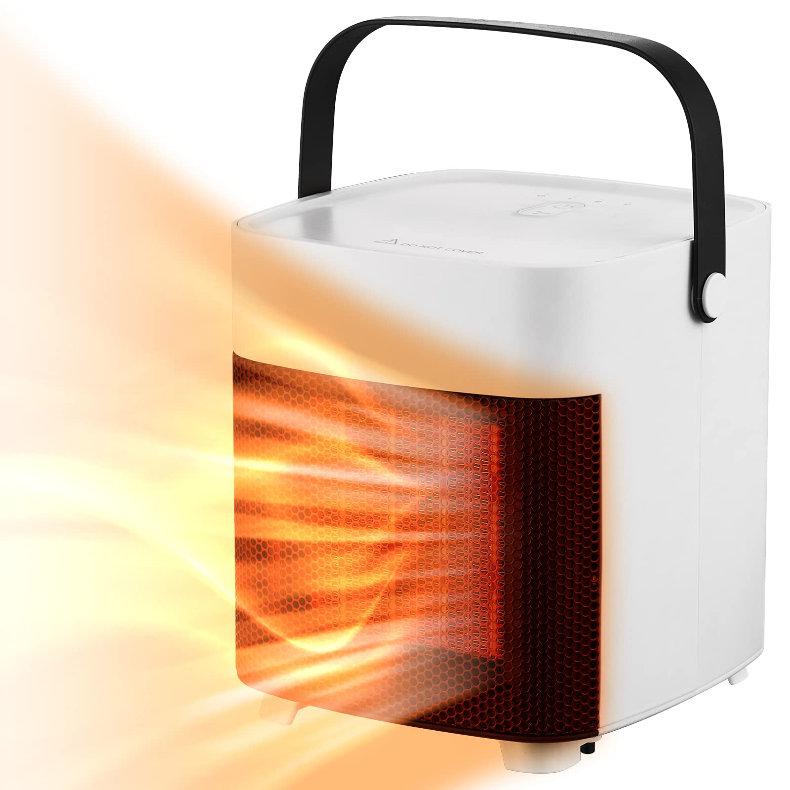 Amazon.com: CanJoo Space Heater, Small Space Heater, 650W/1200W Safe  Portable Electric PTC Ceramic Space Heater for Bedroom Dorm Office Desktop  Bathroom u0026 Indoor Use White : Home u0026 Kitchen