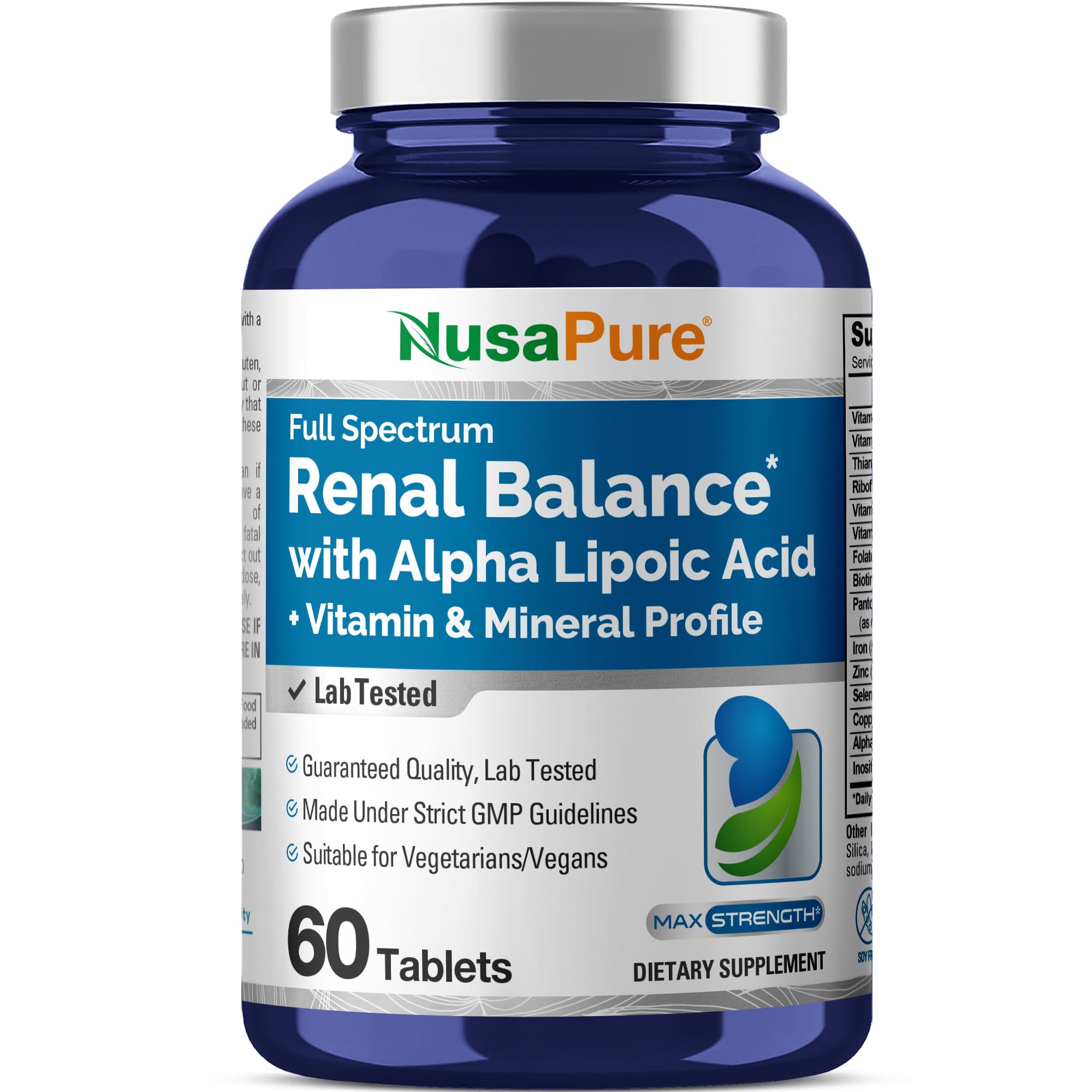 Renal Balance, Alpha Lipoic Acid, Soy Free, 60 Tablets - 60 Servings