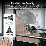 NEEWER 3" Suction Cup Support de caméra avec tête de balle bras magique, 1/4" ARRI Trous, Mont de voiture à libération rapide avec support téléphonique & Adaptateur Cam Action Compatible avec iPhone DJI Insta360, CA104