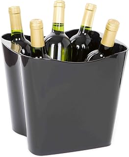 Koala Spain Cubitera Duna, Color Negro, 4 o 5 Botellas de Vino o Cava, 8 litros