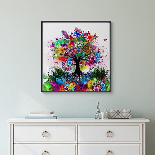Miniatura 2 de Kits de pintura de diamantes para adultos árbol kits de arte de diamantes para adultos Árbol de la vida Pinturas de diamantes de imitación de forma