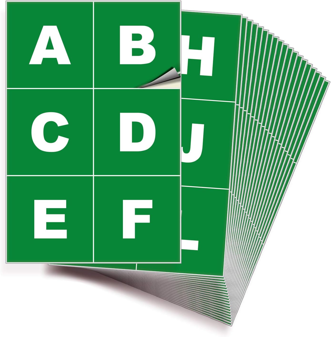 iSYFIX Letters Vinyl Stickers - A to Z, 4-inch, 4 Sets - Green Premium Decal, Ideal for Inventory, Storage, Organizing, Alphabet for Boxes, Toolbox, Lockers & More. Indoor and Outdoor