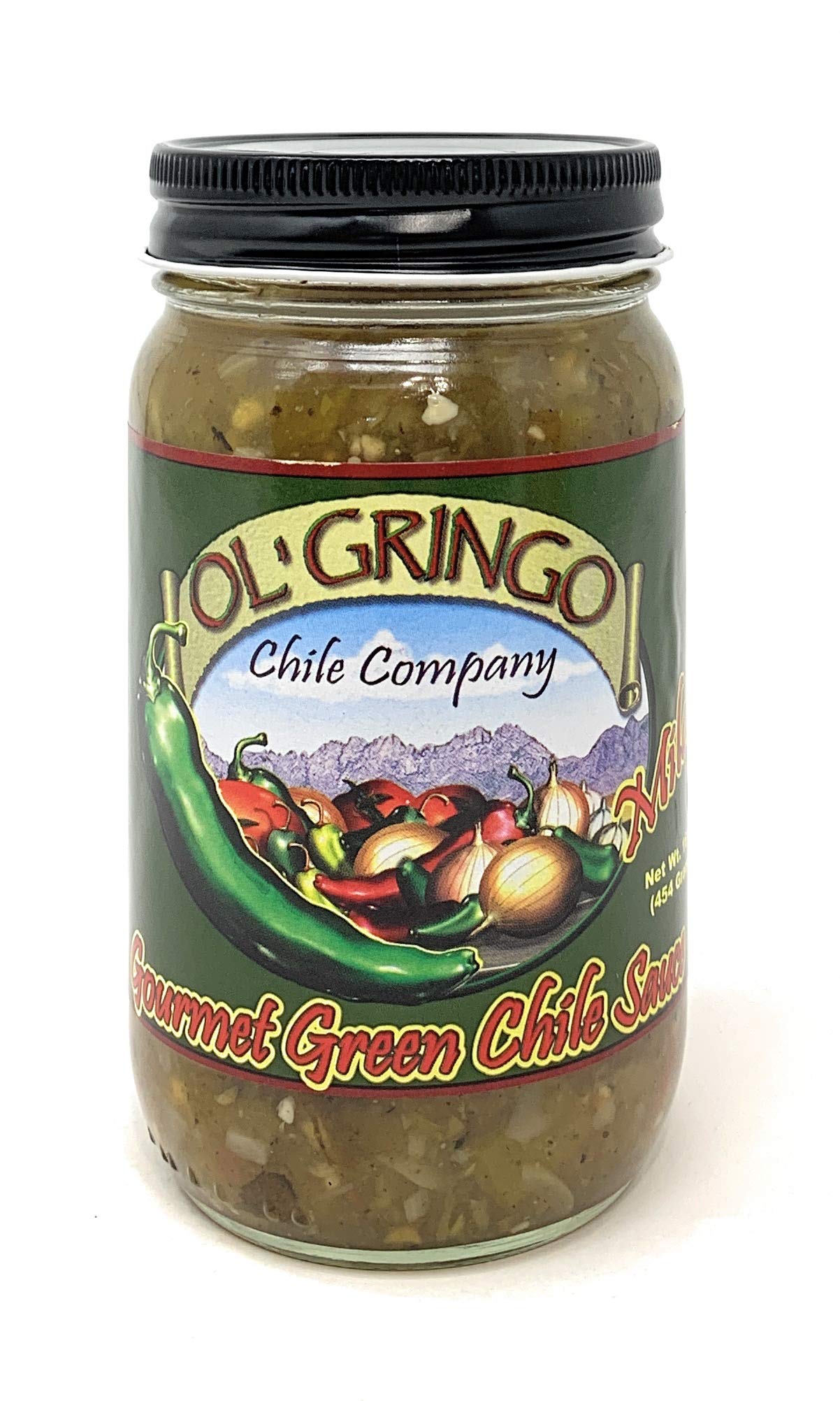Ol' Gringo Chile Company Green Chile Sauce Mild 16 Ounce