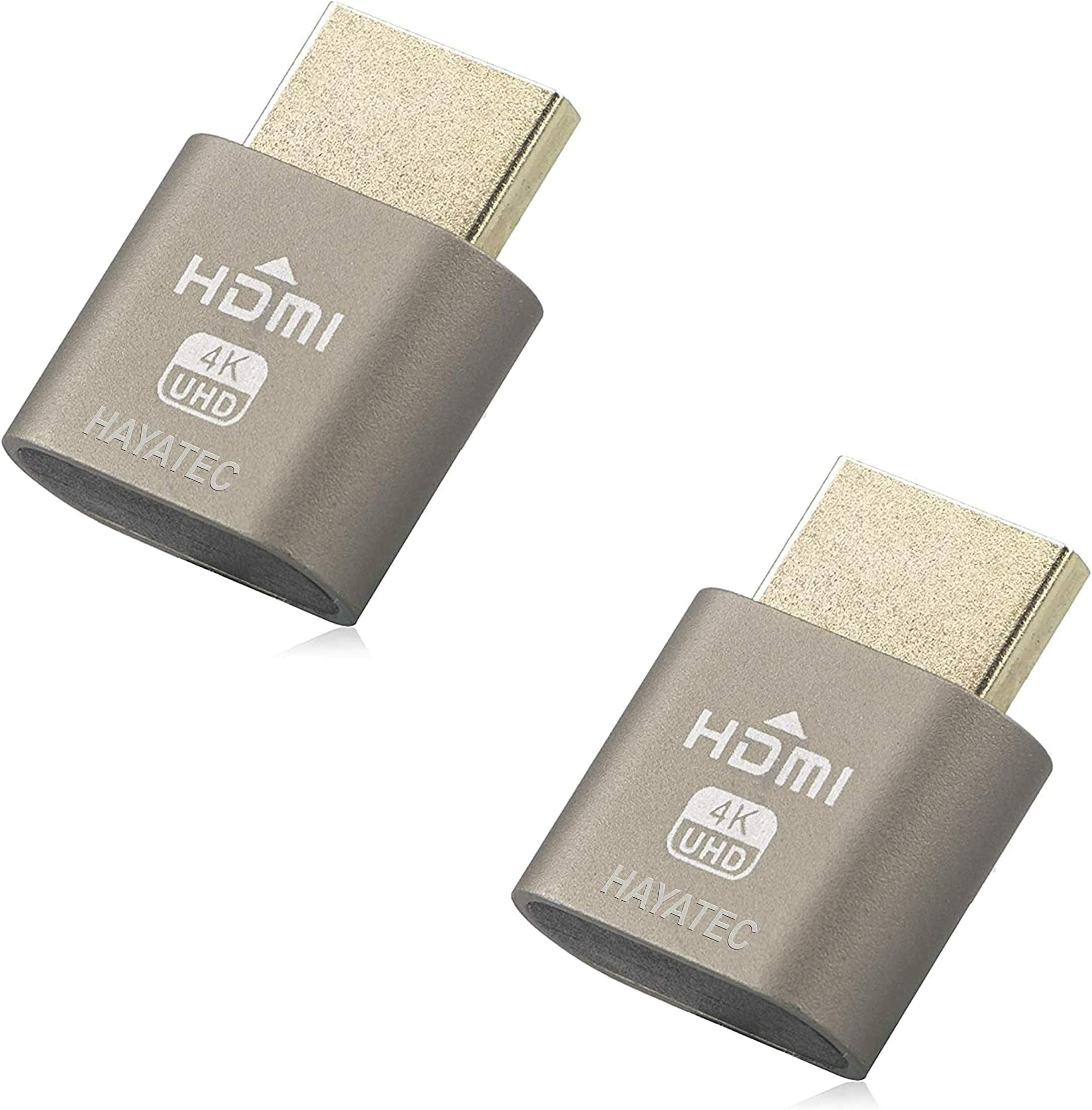 Hayatec HDMI Dummy Plug Headless Ghost Display Emulator - Crypto Mining HDMI Display Adapter - DDC Plug Fit Headless 1920x1080 New generation@60Hz EDID (2)