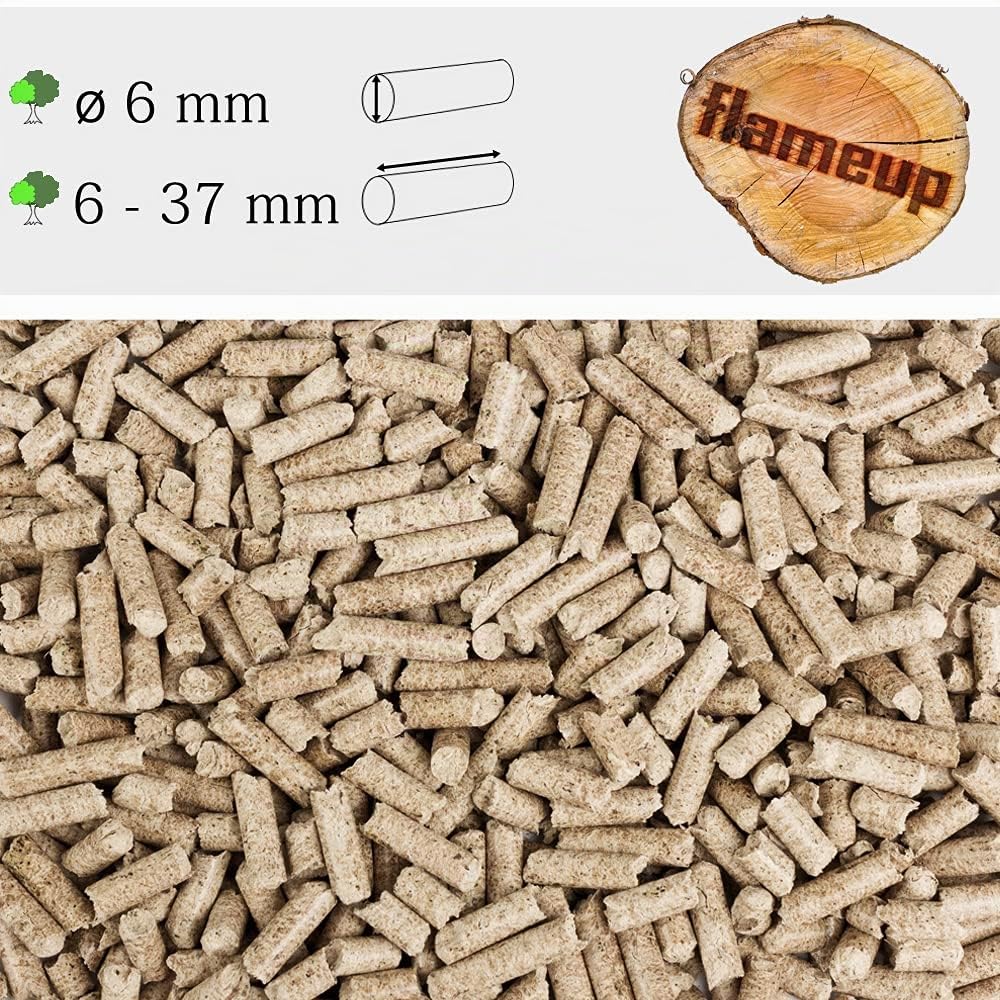 Pellet di legno 15 kg 30 kg Sacco faggio Fumo Legno Fuoco BBQ Griglia Flameup, Peso:30 kg
