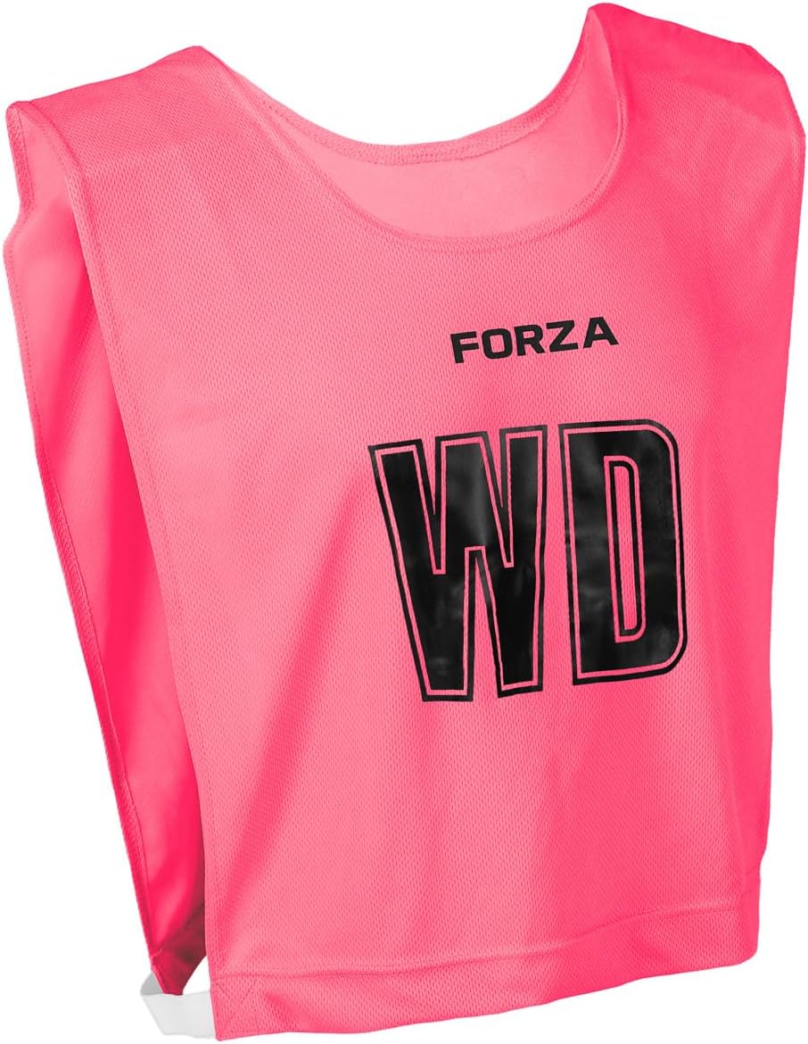 FORZA Pro Netball Pinnies [7 Pack] | Full Netball Player Position Bib Pack Available in 7 Colors - Ideal for Schools & Clubs
