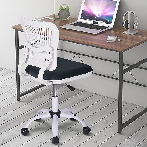 Miniatura 2 de Silla de oficina en casa, silla de escritorio ergonómica con soporte lumbar ajustable, altura ajustable (17.3-21.0 pulgadas, silla de trabajo con 5