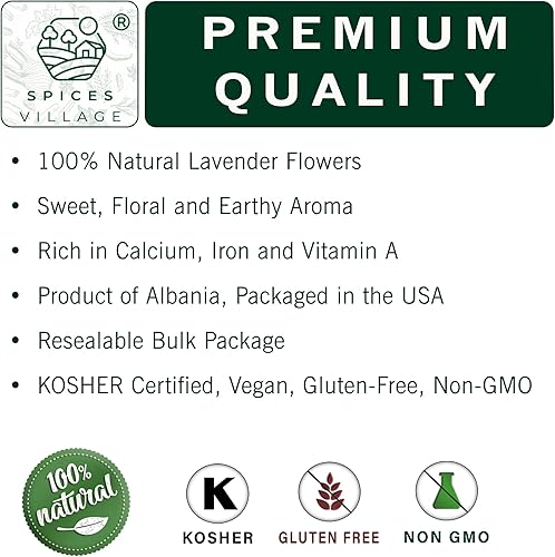 Miniatura 4 de SPICES VILLAGE Lavanda 2 onzas Brotes de lavanda secas, capullos de lavanda naturales para alimentos, té de hierbas, popurrí, confeti de boda,