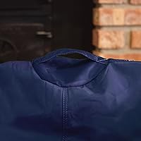 Vista 8 de Big Joe Silla Puf Clásica para Dormitorio de Niños y Rincón de Lectura, Azul Marino Fácil de Limpiar, Mezcla Duradera de Nylon y Poliéster, 2 Pies