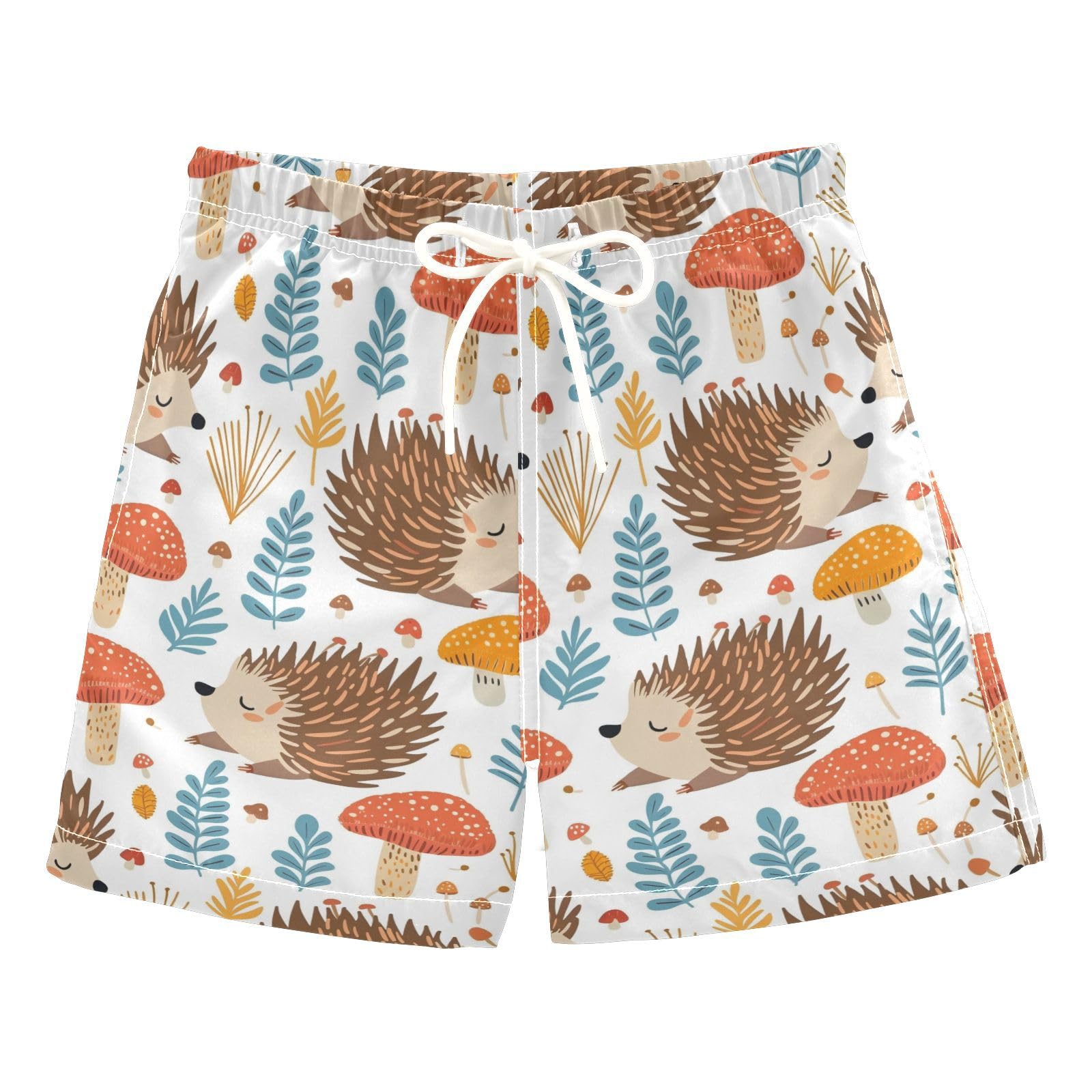 senya Mushroom Hedgehog A Boys Swim Trunks Toddler Shorts Swimwear Boardshorts Multicoloured
