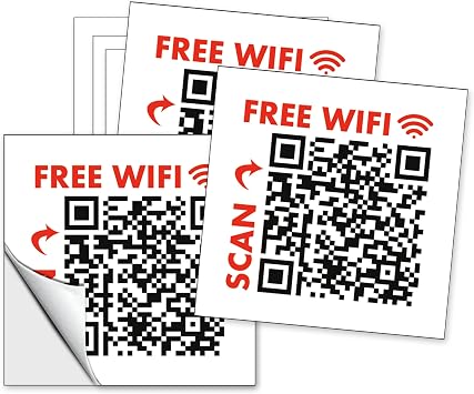 Embarrassing Woman Moaning WiFi QR Code Prank Stickers - 25 Qty