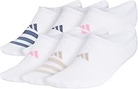 adidas Women's Superlite Super No Show Socks (6 Pairs) Invisible, Lightweight & Breathable