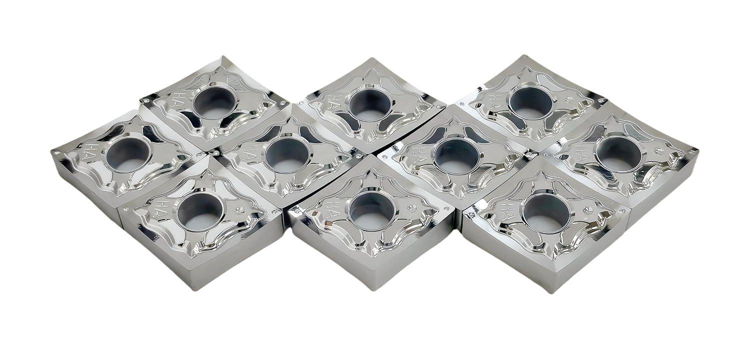 Carbide Inserts for Aluminum CNMG431 / CNMG120404-LH for Turning Cutting Tools,10 PCS