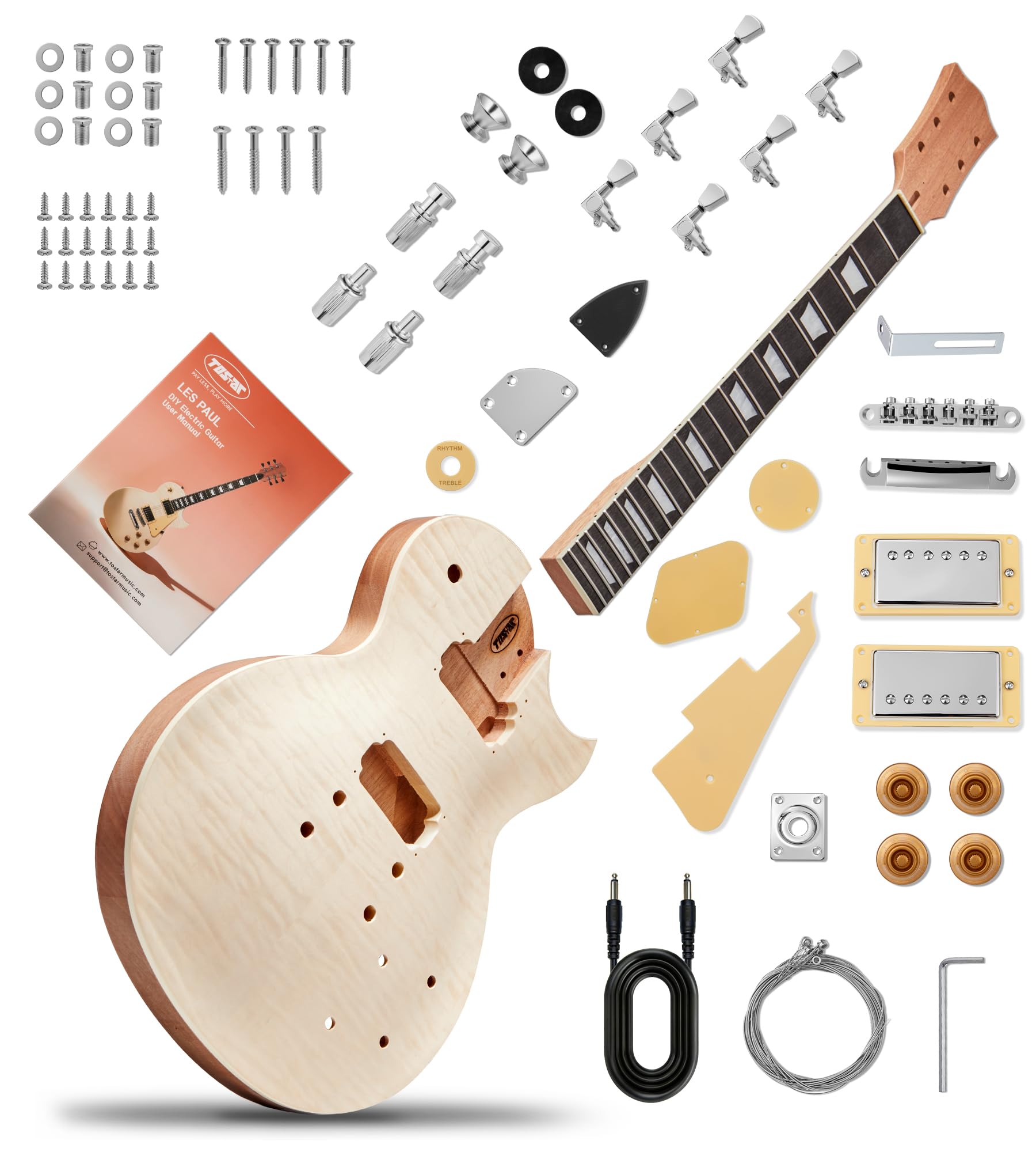 TOSTAR DIY LP Style Electric Guitar Kit with HH