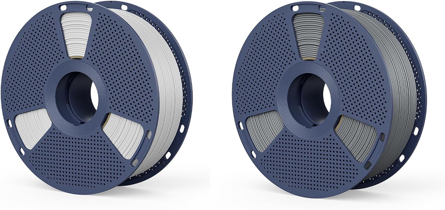 Matte PLA Filament 1.75mm White+Clay