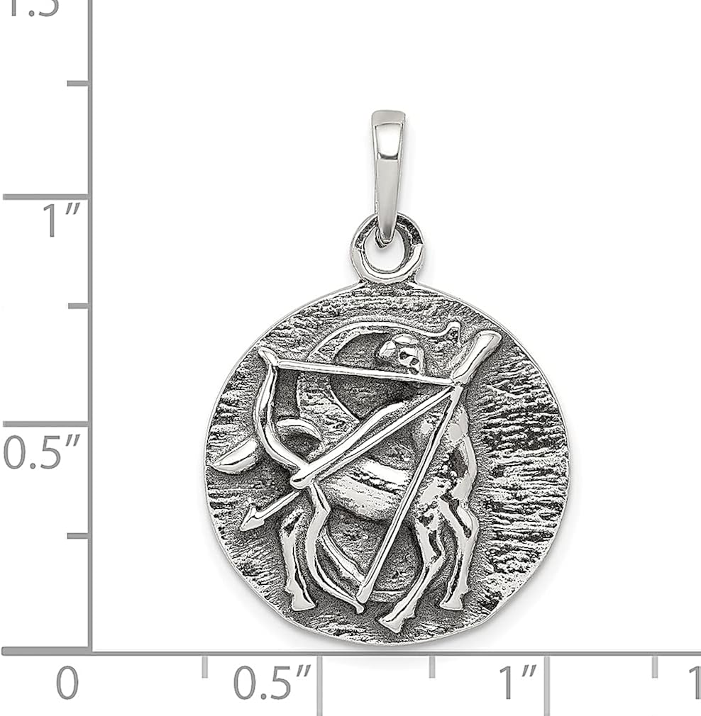 Miniatura 3 de Collar con colgante de plata de ley 925 con dije de horóscopo sagitario vintage del zodiaco, joyería fina de Sagitario para mujer, regalos para ella