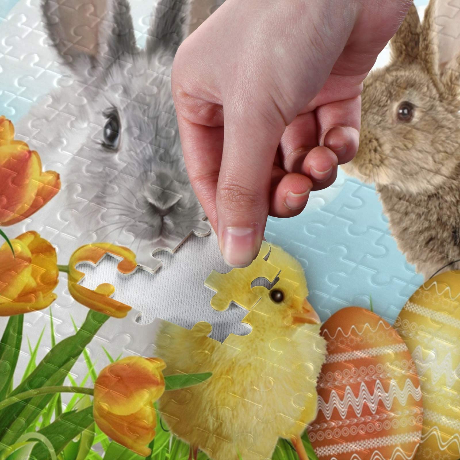 Oster-Puzzle Für Erwachsene, 1000 Teile – Buntes Osterei Mit Hasen, Niedliches Kaninchen Motiv