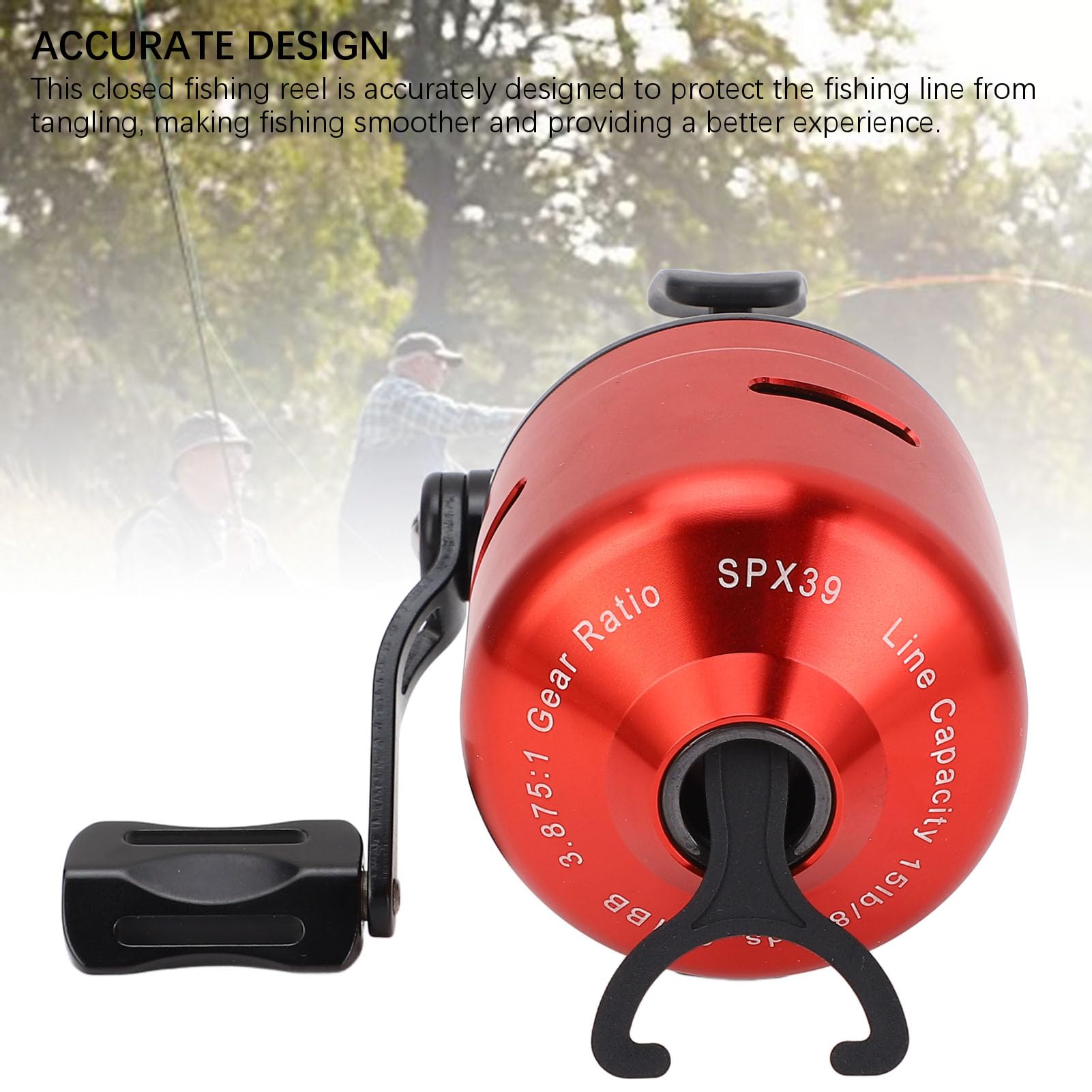 Tbest Angelrolle, Leichtes Kupfer Edelstahl Indoor Mixed Anti-Spinning Rad Automatische Linie Version Für Outdoor Angelaktivitäten (rot)