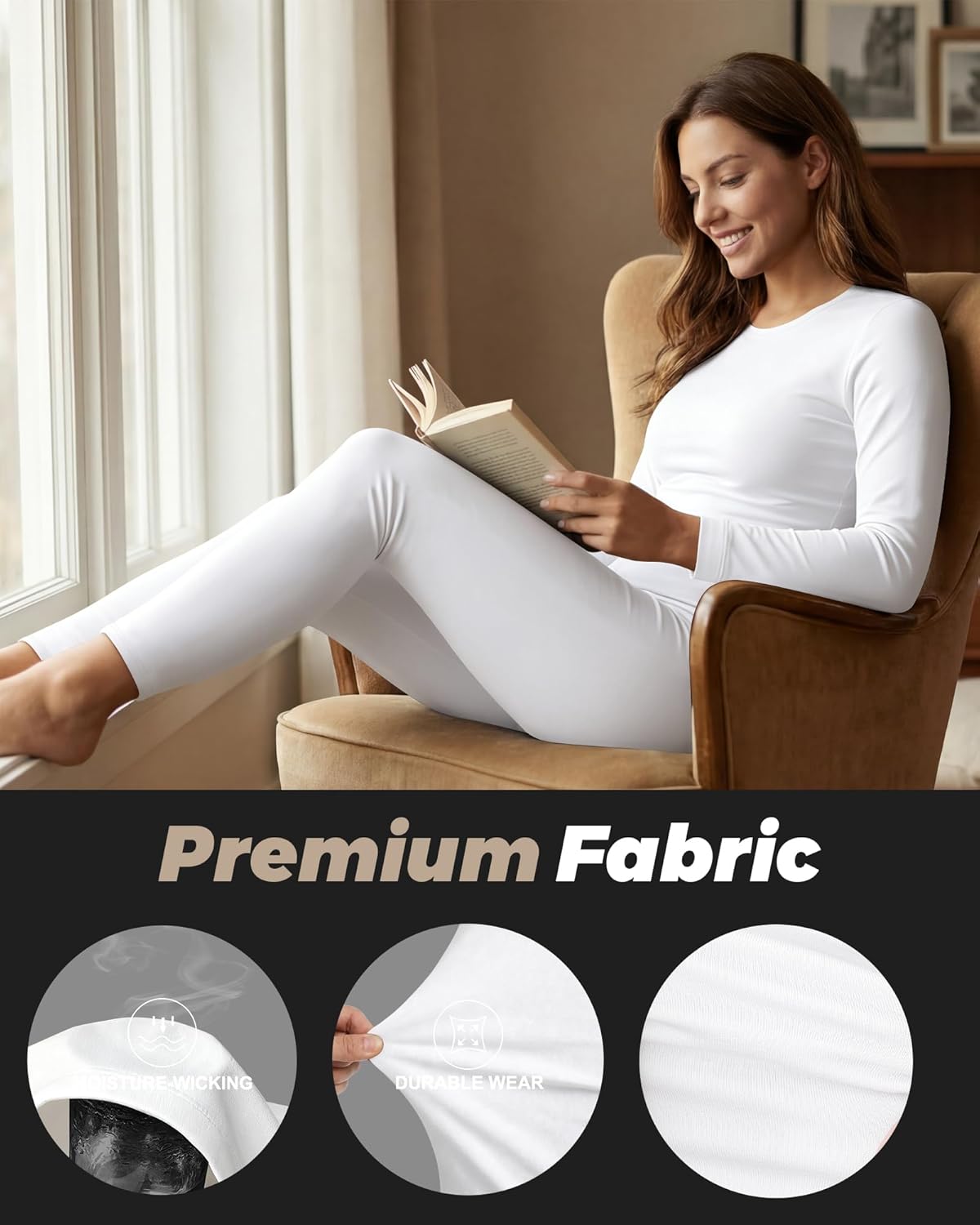 WEERTI Thermal Underwear for Women Long Johns with Fleece Lined Base Layer Women Cold Weather Top Bottom - Image 5