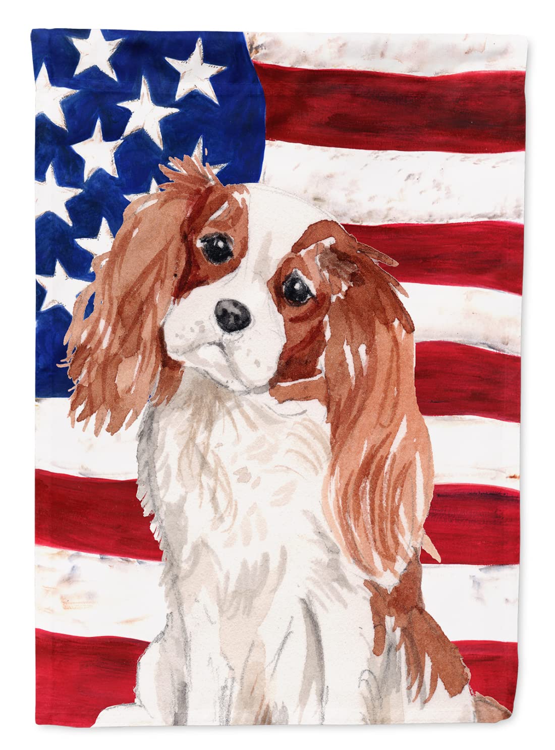 Blenheim Cavalier Spaniel grand drapeau décoratif pour embellir votre entrée de maison de campagne