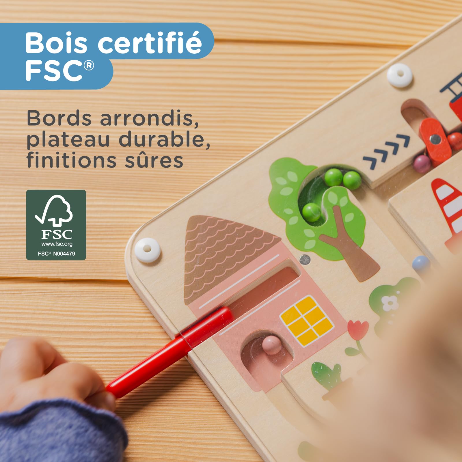 Nene Toys Jeu Magnétique pour Enfant – Labyrinthe Magnétique 2+ Ans – Jouet Voyage Voiture/Avion – Busy Board Enfant – Apprentissage Montessori, Motricité Fine & Coordination Oeil-Main, sans Écran