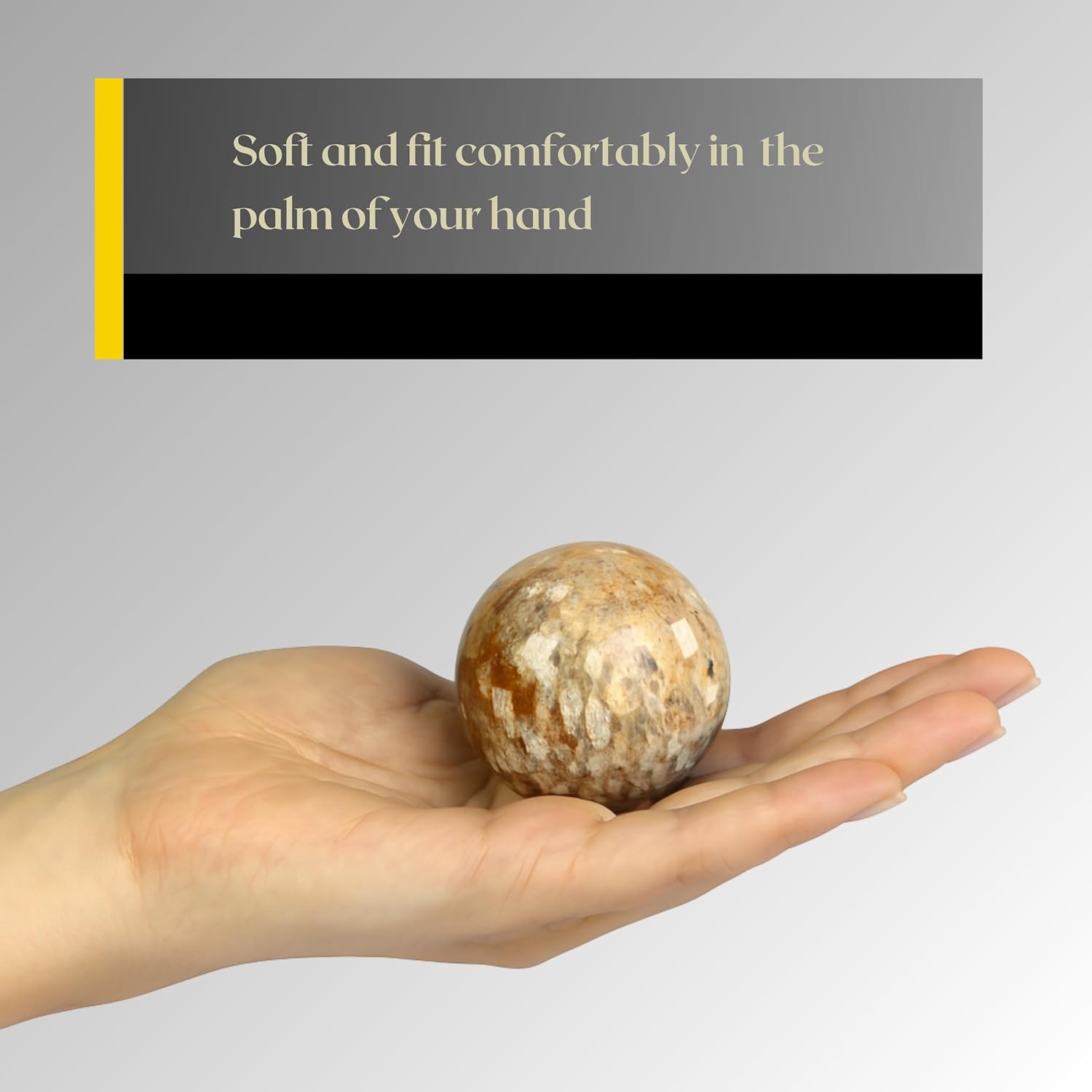 Handmade Fossil Stone Sphere with Brass Stand & Vintage Magnifying Glass Pendant Natural Fossil Crystal Ball for Home Decor, Meditation & Collectors