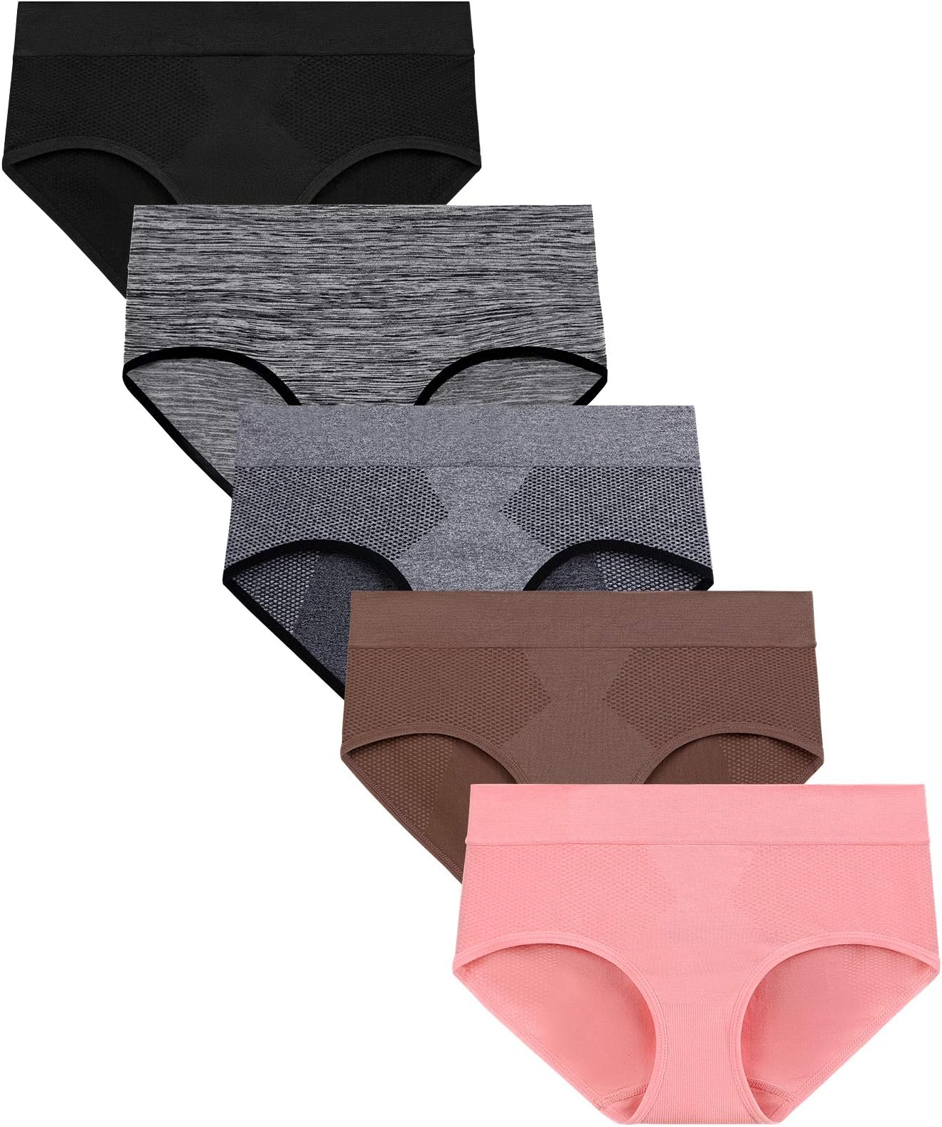 CULAYIIWomen's Cotton Bikini Panties, High-Cut Full Coverage Stretch Cool Underwear for Women