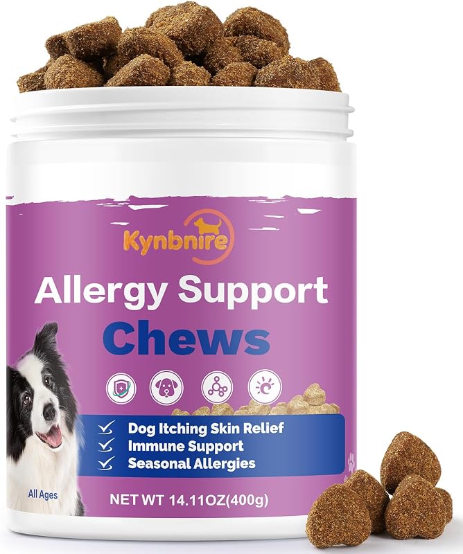 Suplemento mastigável para cães com probióticos, cúrcuma e sabor salmão Kynbnire — 160 unidades