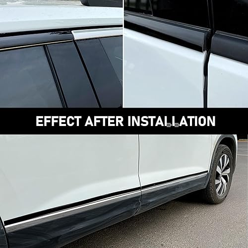 Miniatura 6 de Paquete de 1 moldura cromada para automóvil, 0.78 pulgadas x 16.4 pies, tira anticolisión anticolisión, universal para auto tira autoadhesiva