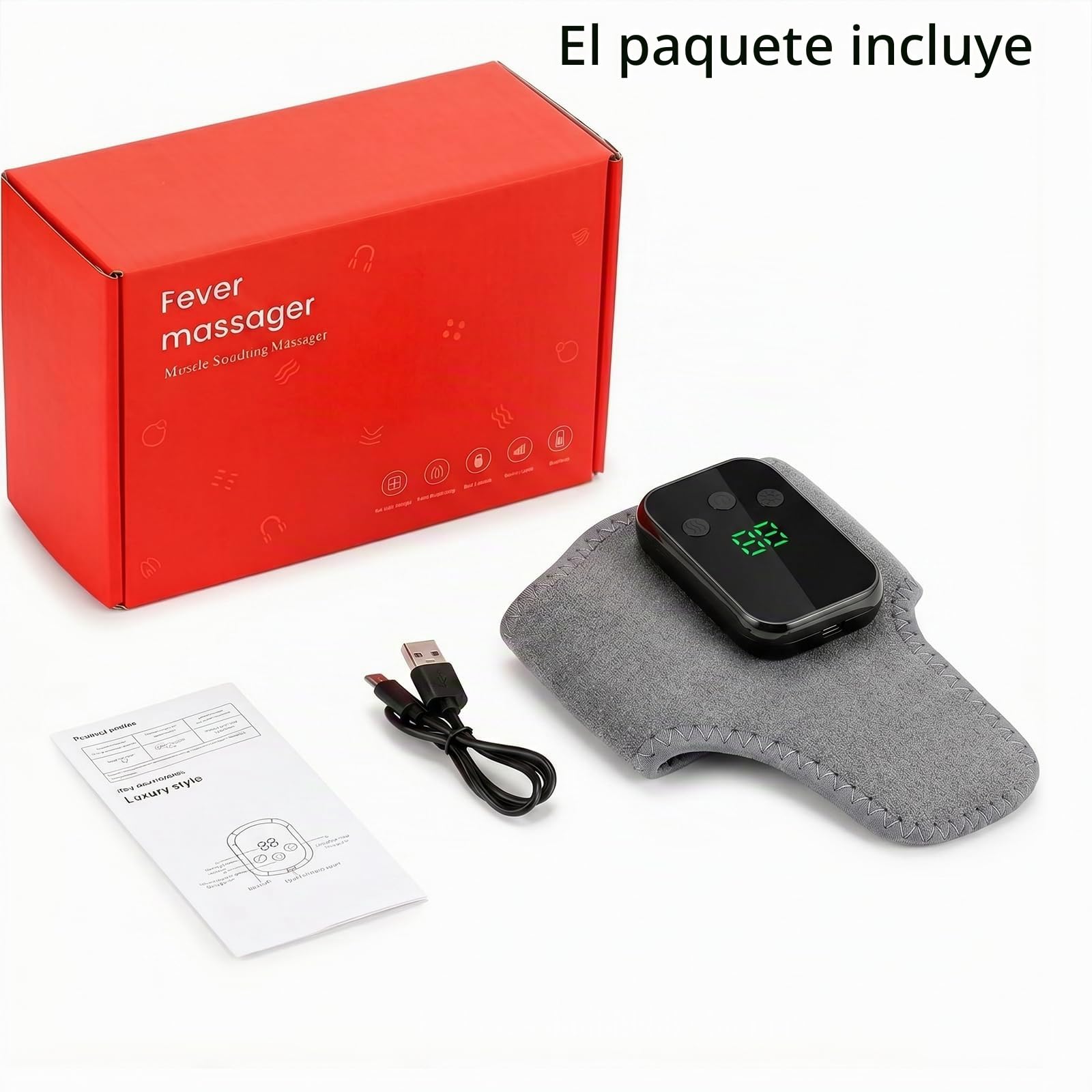 2 Piezas Masajeador de pies 3 en 1, Inalámbrico Eléctrico Masajeador Pies, con 3 Modos de Vibración, 5 Niveles de Calor, Dispositivo de Masaje para Tobillo, Talón y Planta del Pie