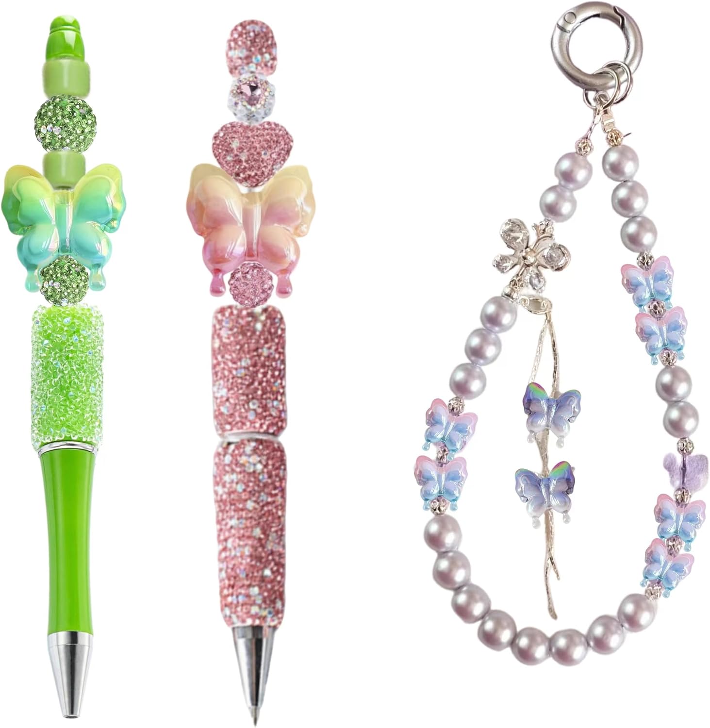 20 Pcs Butterfly Acrylic Beads for Crafts - Fits for Beaded Pens & Jewelry Making - DIY Supplies - Image 3