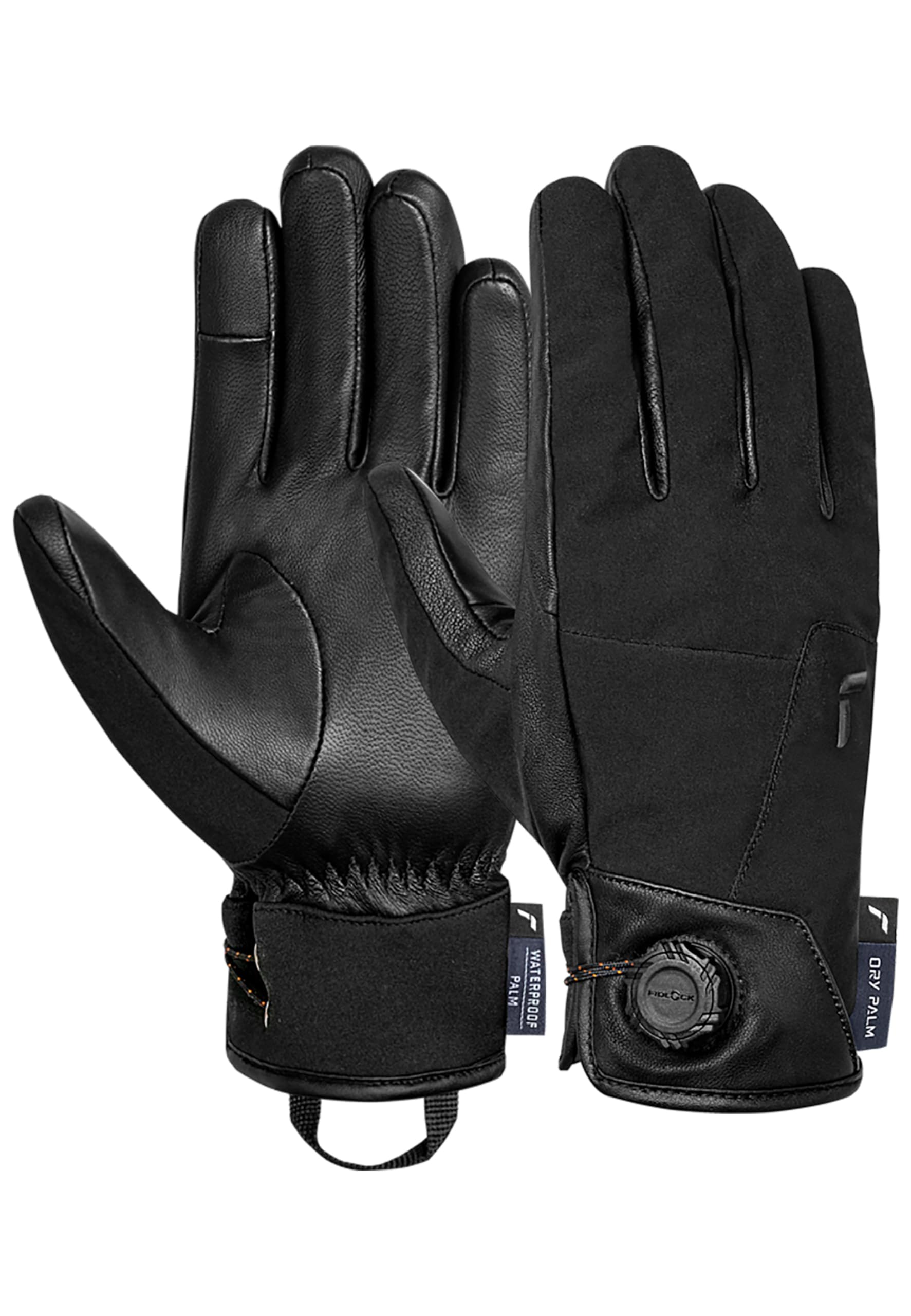 Reusch Roy Dry Palm FIDLOCK Unisex Skihandschuhe – wasserdichte & Winddichte Winterhandschuhe, Touchscreenkompatibel, R-LOFT Isolation, Schafsleder-Innenhand, Atmungsaktiv, Robust