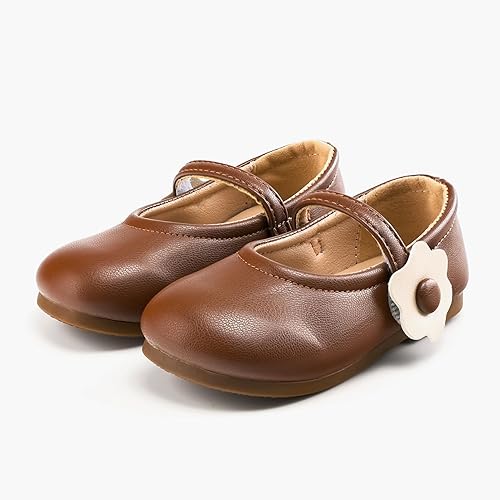 Vista 5 de WILLFUN Zapatos planos Mary Jane para niñas pequeñas, con lazo, para vestido de princesa, zapatos de ballet antideslizantes con suela suave, zapatos