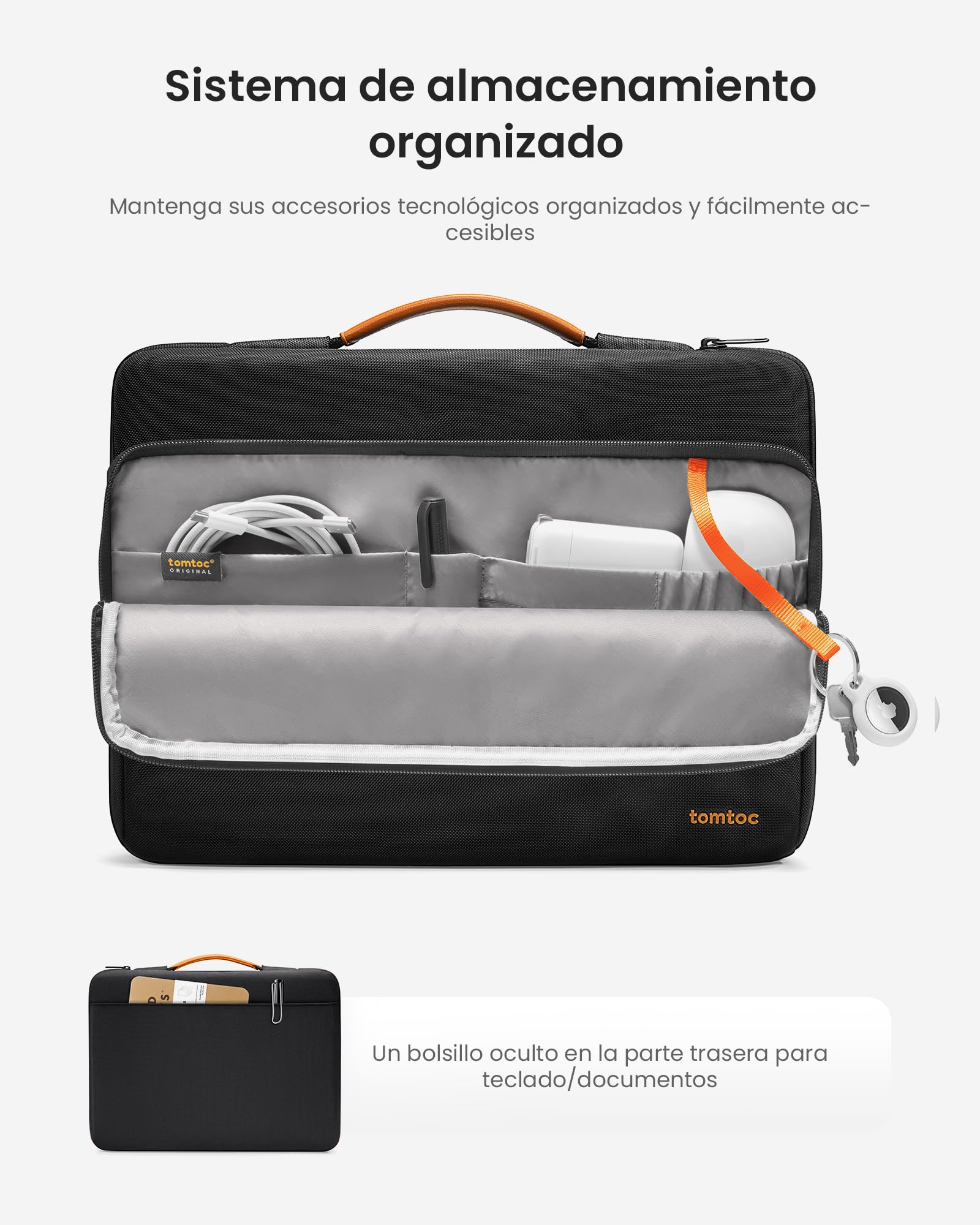 tomtoc 360° Funda Protectora para 14 Pulgadas Nuevo MacBook Pro M5 Pro/Max A3426 A3427 (2026), M5/M4/M3/M2/M1 A3434 A3112 A3401 (2025–2021), 13,8" Surface Laptop 7, Maletín Bolsa para Ordenador