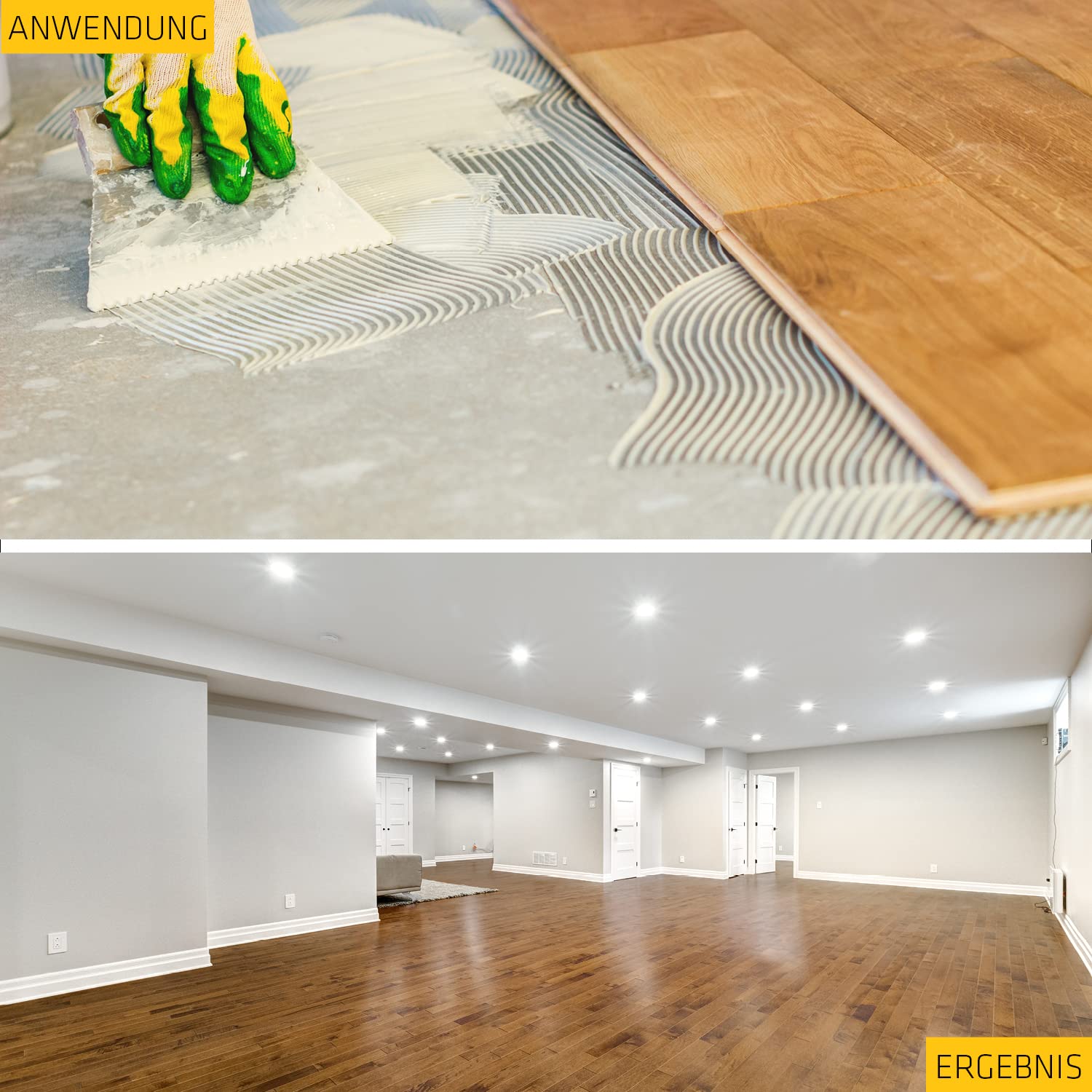 Sika – Parkettkleber – SikaBond 54 Parquet - Parkettbraun – Mehrschichtparkett/Massivparkett - Schnellhärtend - Verarbeitungsfertig - Sehr emissionsarm – Lösemittelfrei - 13 kg